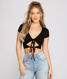 Taking The Plunge Tie Front Top