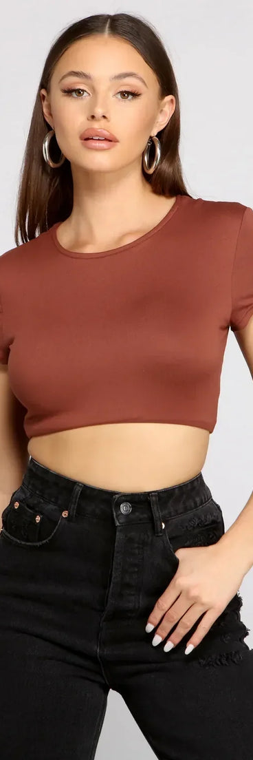 Basic Must-Have Knit Crop Top