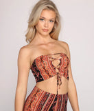Wanderlust Beauty Lace-Up Top