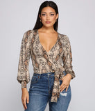 Sassy Style Moves Wrap-Front Top