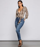 Sassy Style Moves Wrap-Front Top