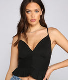 Flirty Flair Ruffled Crop Top