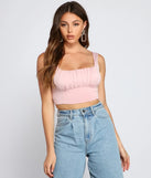 Next Level Ruched Cropped Tank Top