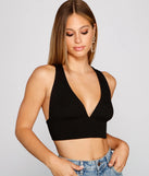 Trendy Basic Tie-Back Crop Top