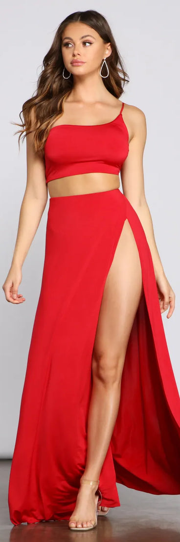 Bold Impressions One Shoulder Crop Top