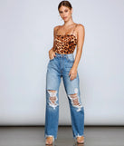 Feline Stylish Leopard Print Bodysuit