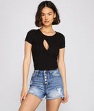 Chic Cuts Asymmetrical Ribbed Knit Top