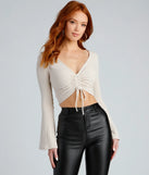 Chic Moment Bell Sleeve Crop Top