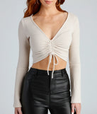 Chic Moment Bell Sleeve Crop Top