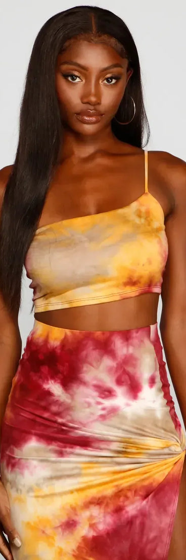 Golden Hour Tie-Dye Crop Top