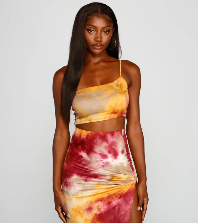 Golden Hour Tie-Dye Crop Top