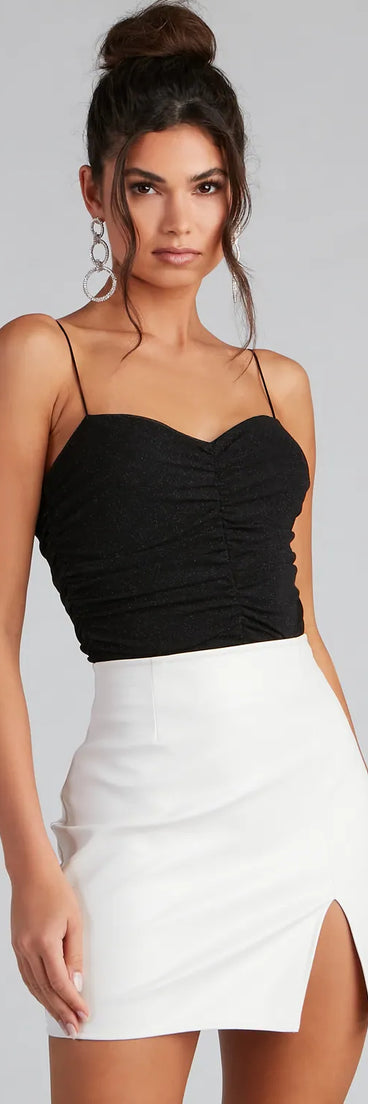 Shine Bright Glitter Mesh Bodysuit