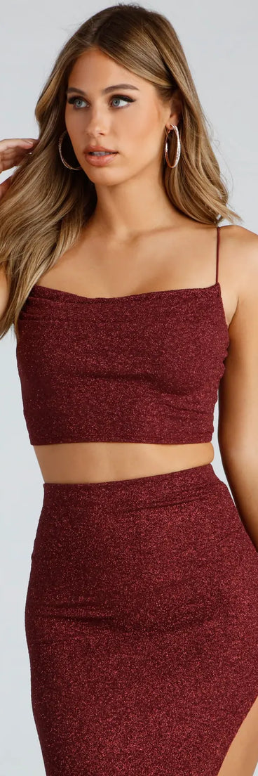 Glow On Glitter Crop Top
