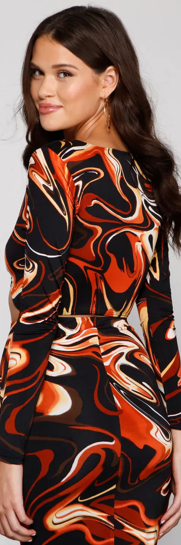 Stunning And Chic Swirl Crop Top