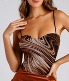 Sweet Chic Style Swirl Mesh Bodysuit