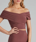 Cutie In Off-The-Shoulder Crop Top