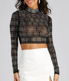Trendsetting Queen Embellished Crop Top
