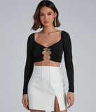 Rise And Stun Lace-Up Crop Top