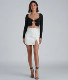 Rise And Stun Lace-Up Crop Top
