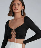 Rise And Stun Lace-Up Crop Top
