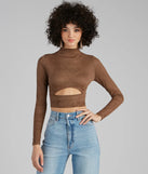 Stylish Folk Faux Suede Cutout Top