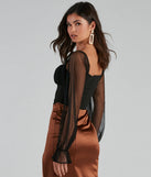 Currently Coveting Mesh Dot Ponte Bustier