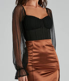 Currently Coveting Mesh Dot Ponte Bustier