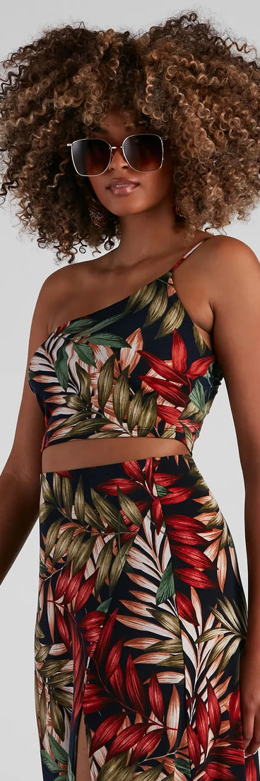 Vacay Approved Printed Crop Top