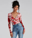 Must Be Love Mesh Floral Bodysuit