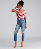 Must Be Love Mesh Floral Bodysuit
