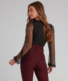 Simplicity is Bliss Swiss Dot Sleeve Bodysuit