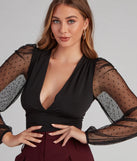 Simplicity is Bliss Swiss Dot Sleeve Bodysuit