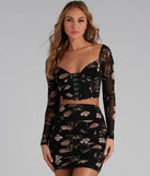 Lily Girl Mesh Floral Corset Top
