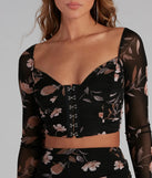 Lily Girl Mesh Floral Corset Top