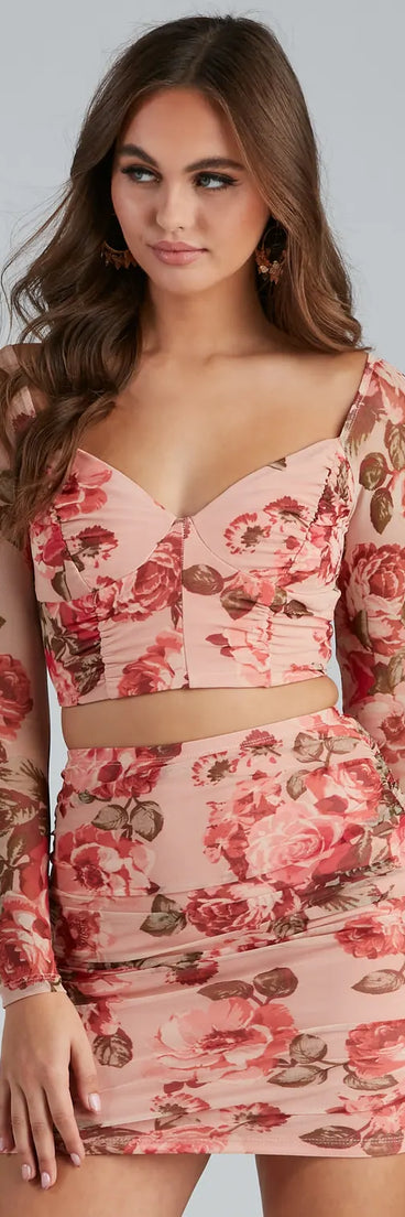 Capture Hearts Mesh Crop Top