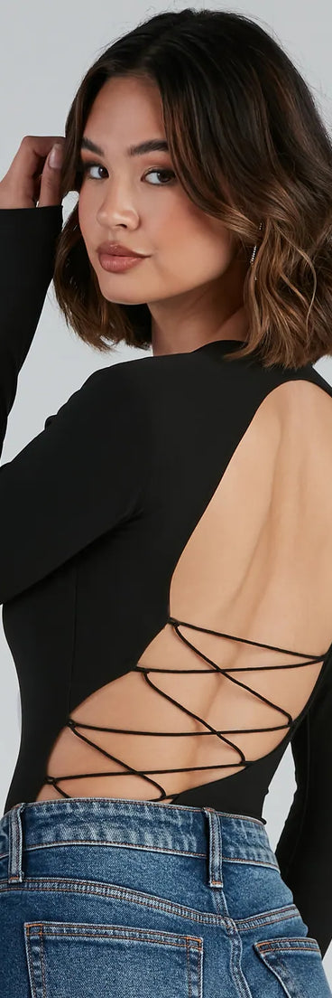 Truth Or Dare Lace-Up Top