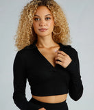 Preppy Vibe Collared Crop Top