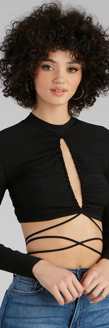 Chic Life Open Back Crop Top