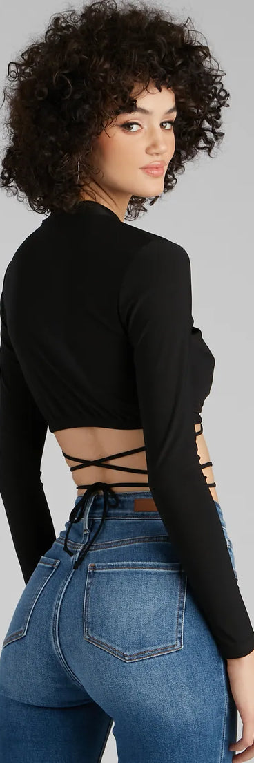 Chic Life Open Back Crop Top