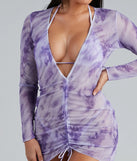On Cloud Nine Mesh Ruched Cover-Up