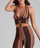 Bohemian Flair Halter Crop Top