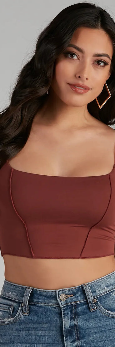 You're Not Basic Seam Crop Top