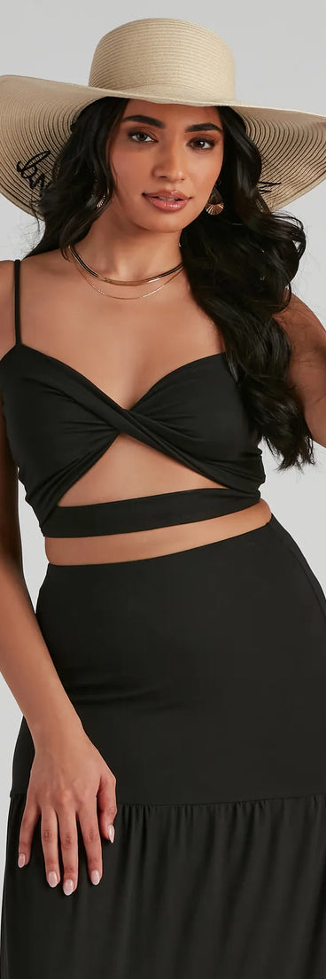 Let's Get Together Twist Crop Top