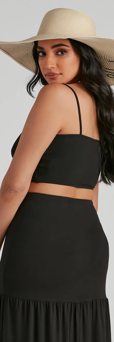 Let's Get Together Twist Crop Top