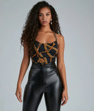 Bold Beauty Chain Halter Bodysuit