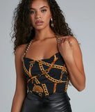 Bold Beauty Chain Halter Bodysuit