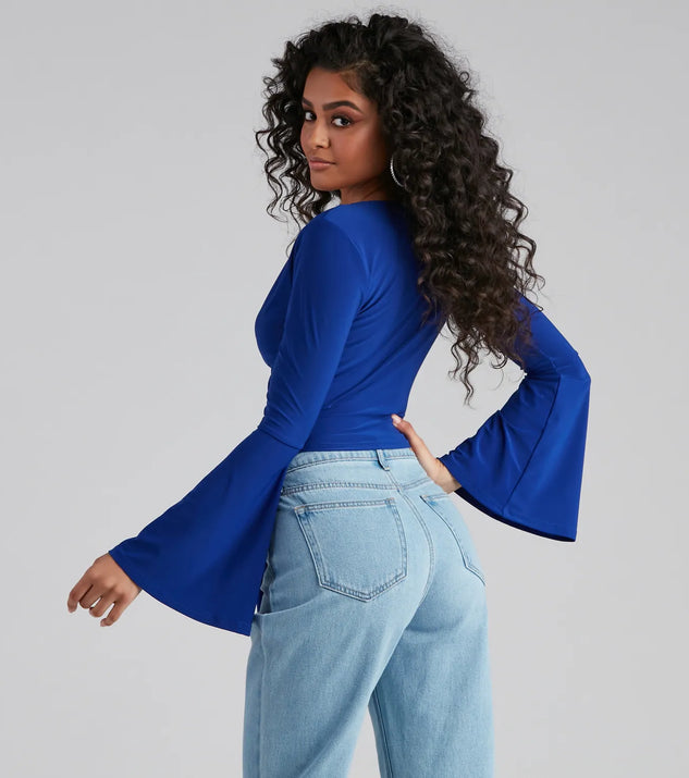 Wrapped In Chic Bell Sleeve Top | Windsor