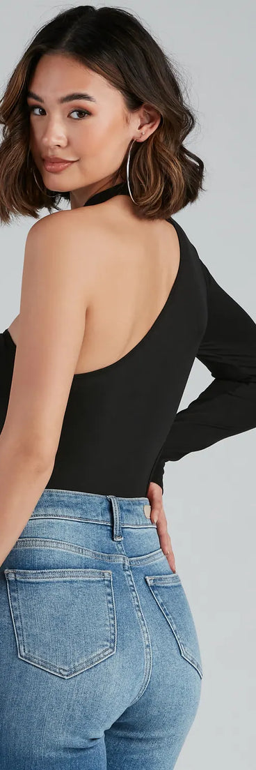 Sultry Cutouts Fitted Bodysuit