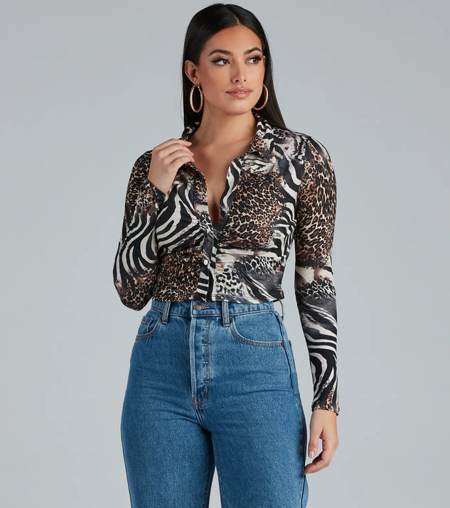 Wild Thing Animal Print Top