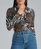 Wild Thing Animal Print Top